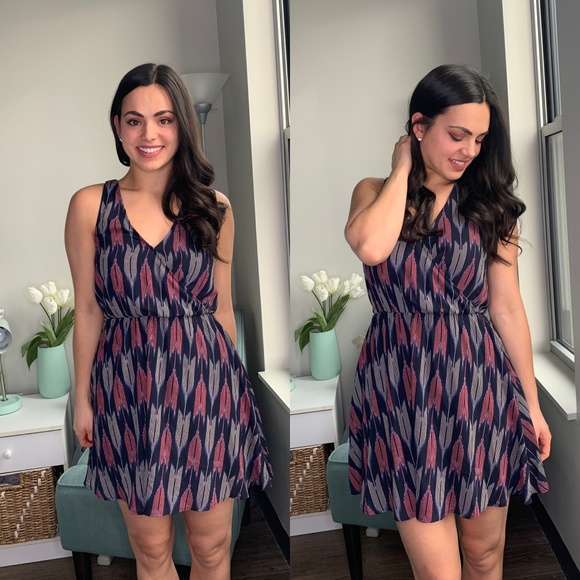 Lush Dresses & Skirts - Lush Navy & Purple Multicolor Sleeveless Dress